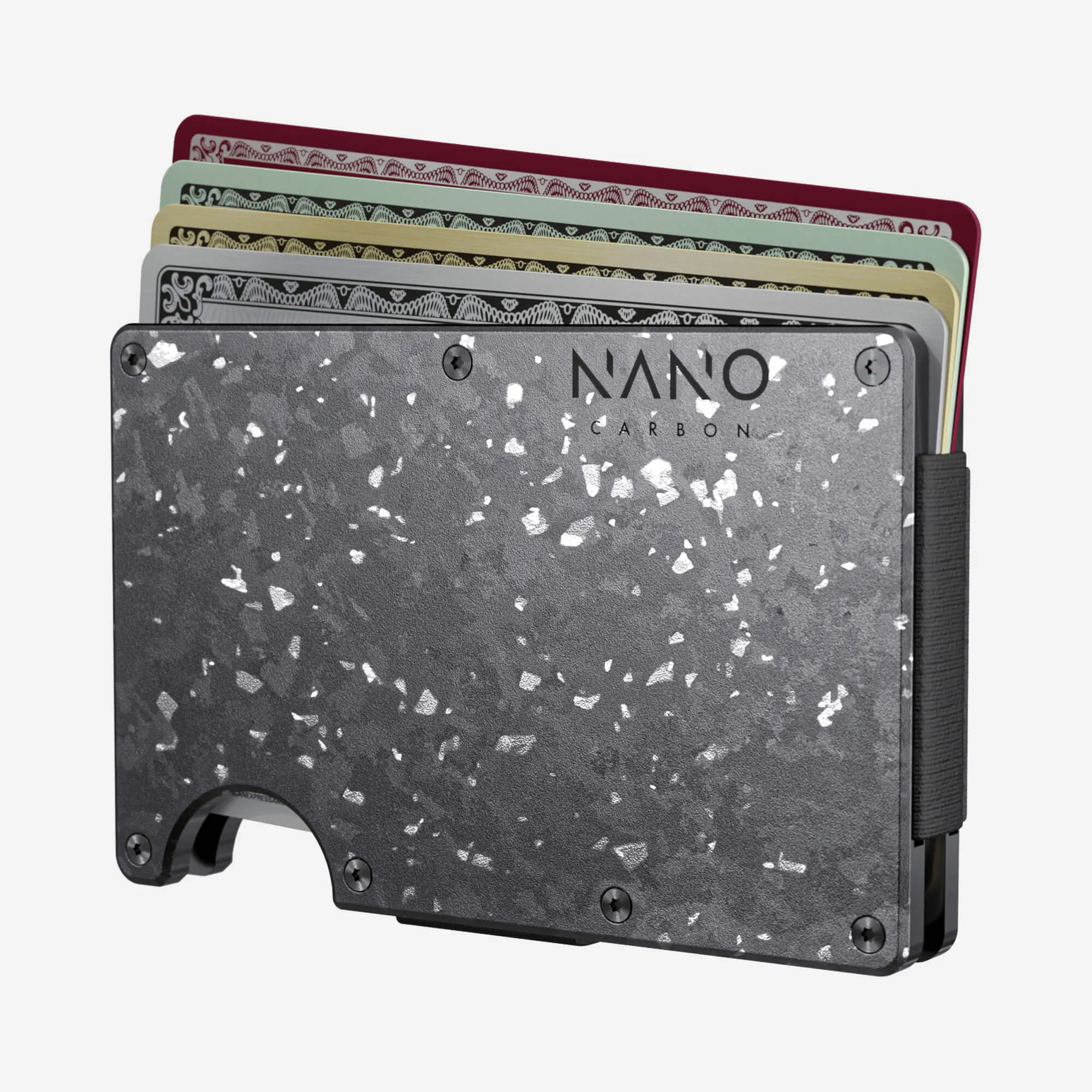 AirTag Cash Strap Wallet (Nero/Argento)