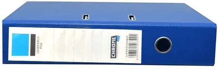 CHROME 3 INCHES ARCH LEVER FILE DOUBLE PVC-556